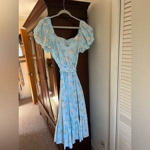 Love Shack Fancy for Target- pale blue floral dress sz 10 NWT
